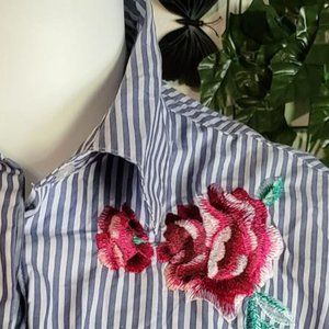 MERONA XL LONG SLEEVE BUTTON DOWN SHIRT  STRIPES